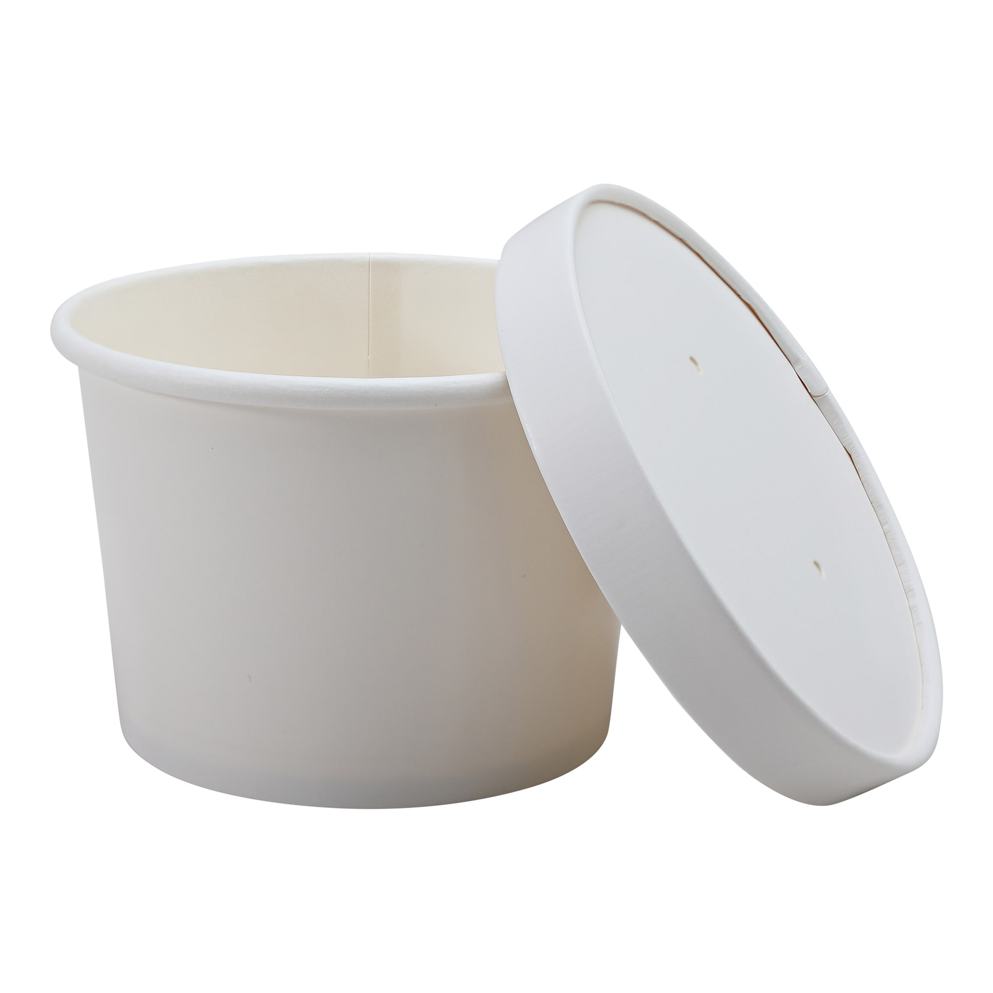 Empress EFC-12-COMBO Paper Food / Soup Container w/ Lid 12 oz White Combo
