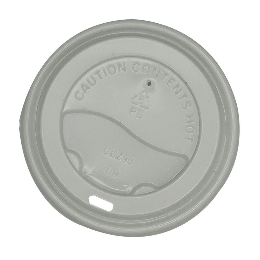Empress EFHCL-0210-W Travel Lid PS for Paper Hot Cup 10-24oz White , 90mm