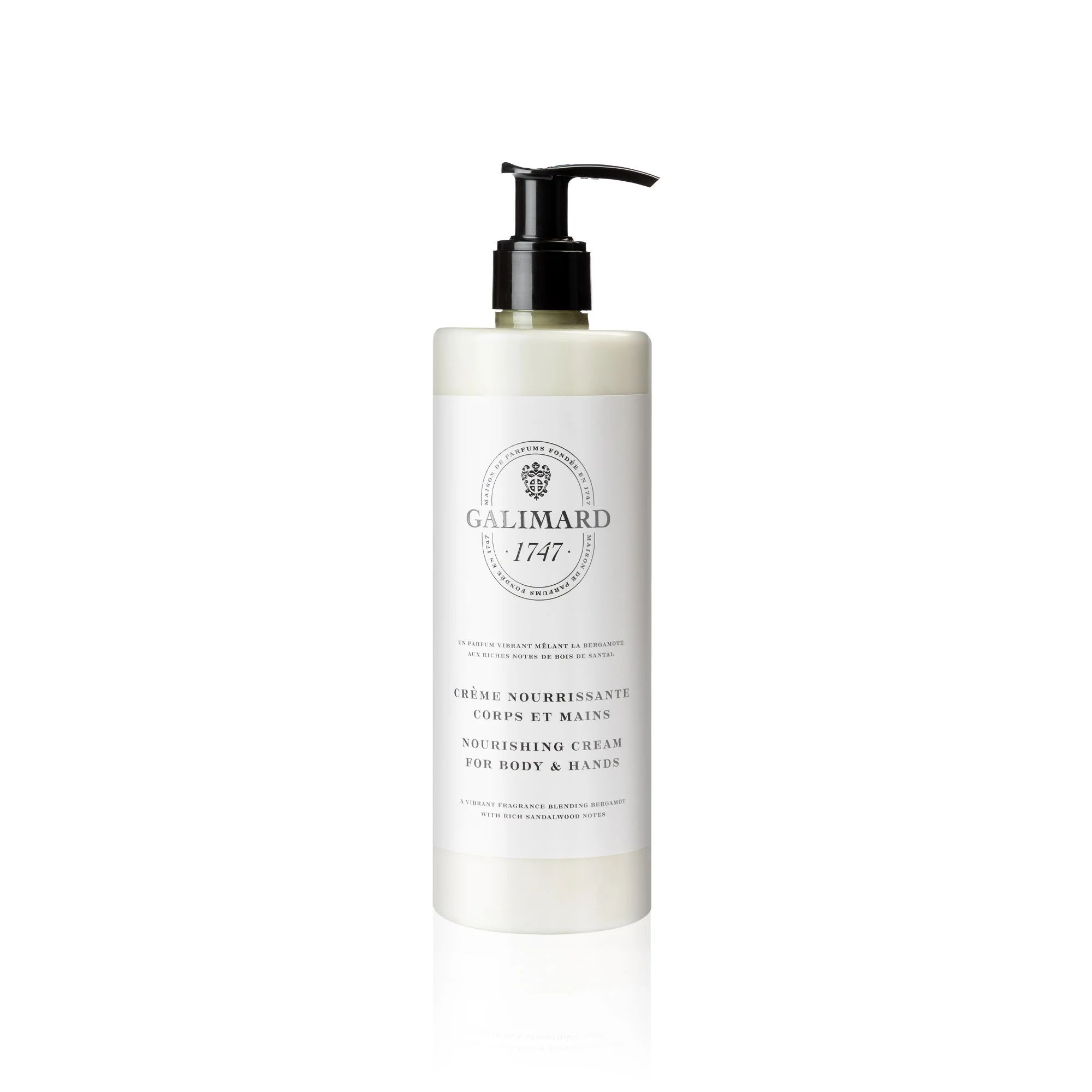 GFL Cosmetics P400R_BL2GD Nourishing Cream For Body & Hands, 380 mL, Sealed Pump, Galimard Fine French Perfumery