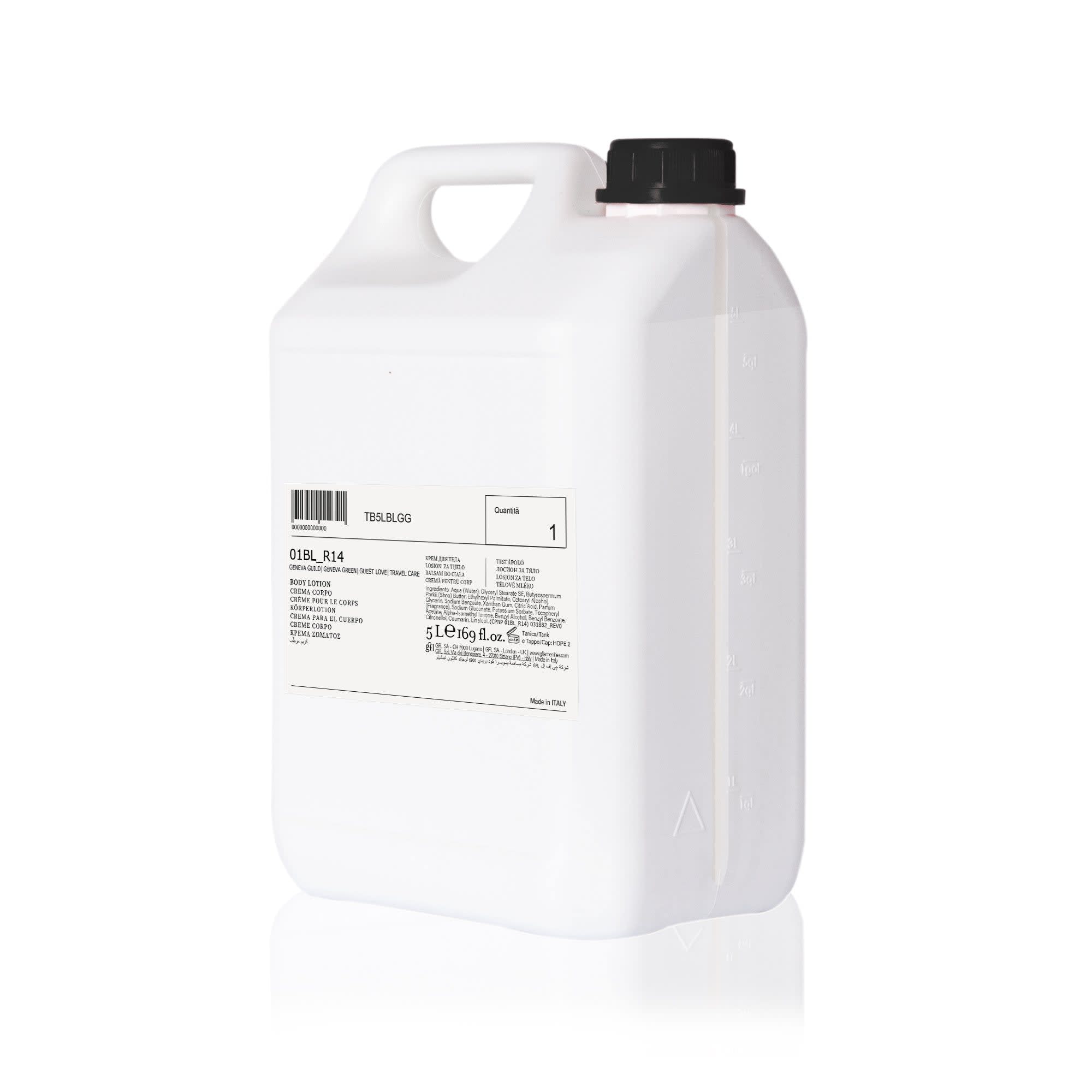 GFL Cosmetics TB5LBL1ST Moisturising Lotion, In 5 Lt Tank, Geneva Guild