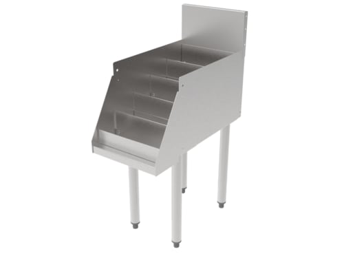 Perlick TS12LS-STK Liquor Display Cabinet 12"Wx24"D, with Bottle Guards and 6" Backsplash