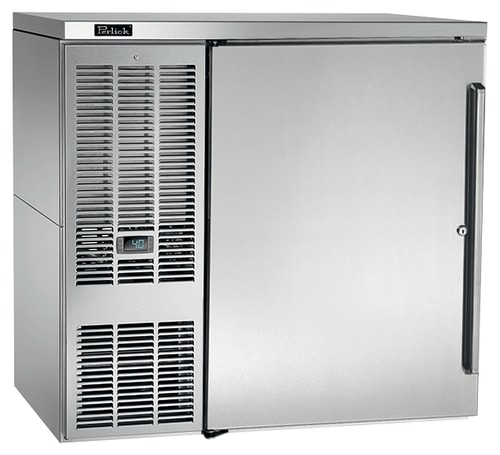 Perlick BBS36-SS-L-STK Refrigerated 1-Door Back Bar Cabinet, 36" W, Stainless Steel