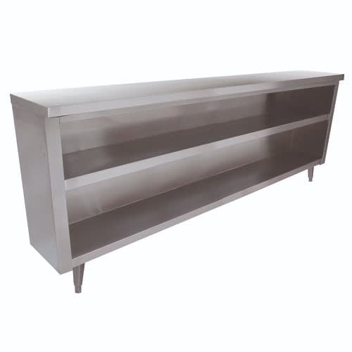 Advance Tabco EDC-1572-X 72" Dish Cabinet w/ Open Base & Midshelf, 15"D