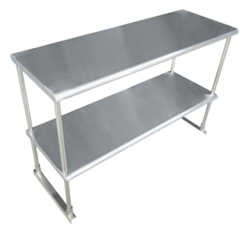 Advance Tabco EDS-12-96-X 96.25" W x 12" D x 32" H Stainless Steel 18 Gauge Double Special Value Double Overshelf