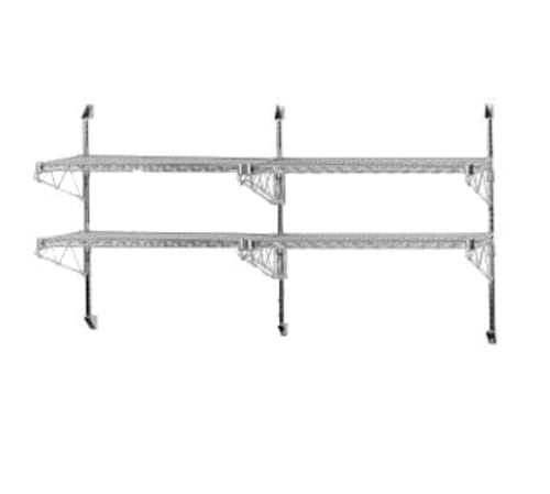 Advance Tabco ABM2-18-X Special Value Mid-Mount Wire Shelving Wall Posts and Brackets for 18" Shelves