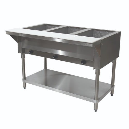 Advance Tabco HF-3G-LP-3 Pan Liquid Propane X Hot Food Table - 10,500 BTU
