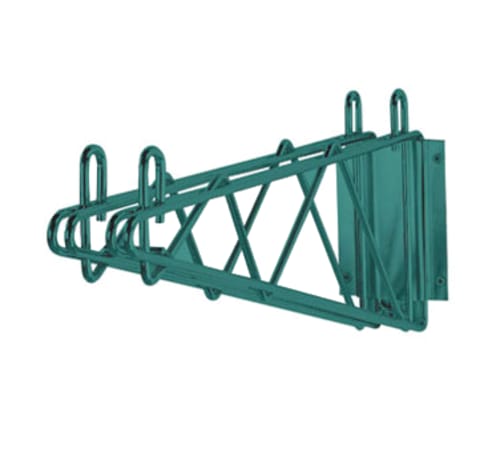 Advance Tabco GDB-14-X Special Value Wire Shelving Wall Bracket 14" Double Mount Green Epoxy Coated