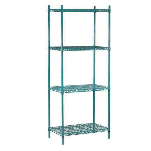 AdvanceTabco EGG-1848-X Special Value 48" x 18" Green Epoxy Wire Shelving Unit