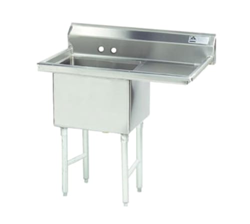 Advance Tabco FC-1-1818-18R-X Special Value One Compartment Sink, 18" x 18" Bowls, with 18" Right Drainboard
