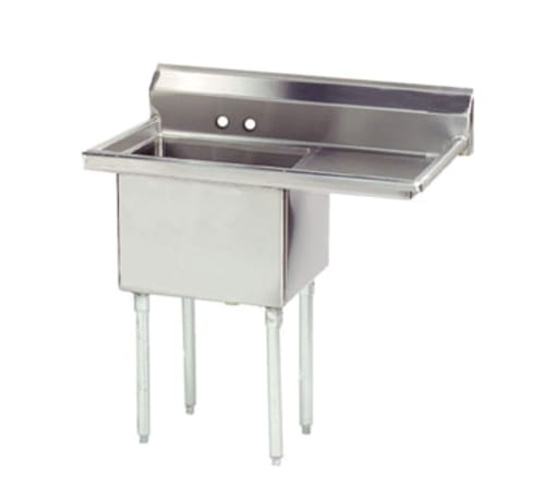 Advance Tabco FE-1-1620-18R-X Special Value One Compartment Sink, 16" x 20" Bowls, with 18" Right Drainboard