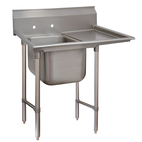 Advance Tabco T9-1-24-18R-X Special Value Regaline One Compartment Sink, 16" x 20" Bowls, with 18" Right Drainboard