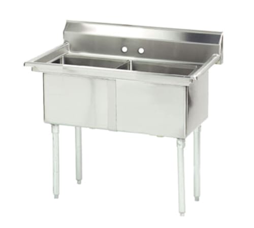 Advance Tabco FE-2-1812-X Special Value Two Compartment Sink, 18" x 18" Bowls