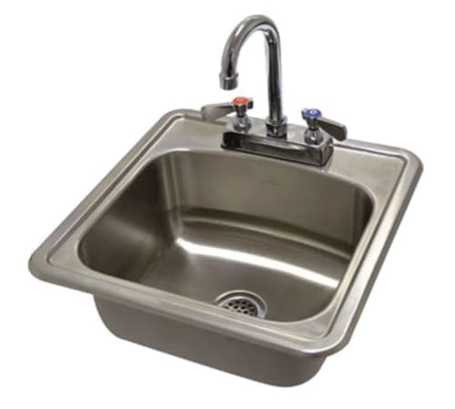 Advance Tabco DI-1-1515-X Special Value One Compartment Drop-In Sink, 12-1/4" x 10-1/4" Bowls