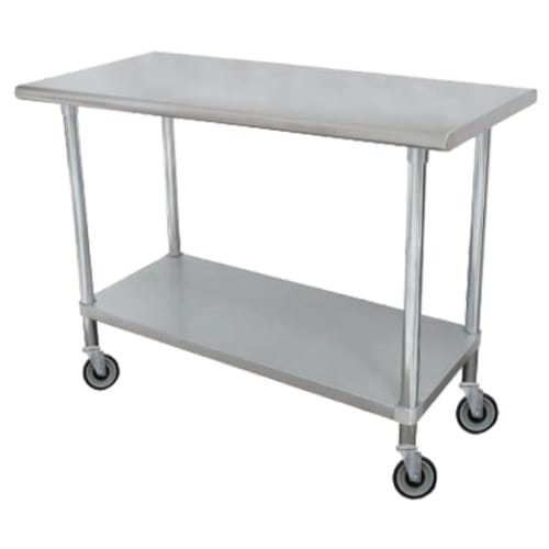Advance Tabco MSLAG-306C-X 72"W X 30"D 16 Gauge 304 Stainless Steel Top Work Table