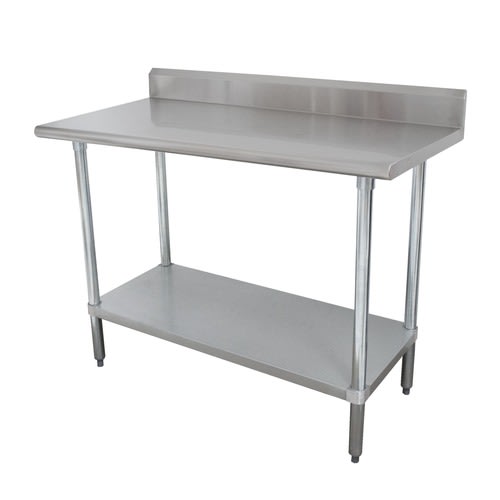 Advance Tabco KMSLAG-248-X 96" W x 24" D 16 Gauge 304 Stainless Steel Top Work Table