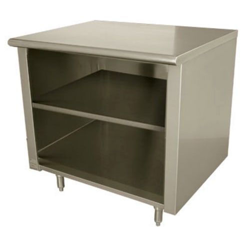 Advance Tabco EEB-SS-305M-X Open Front Cabinet Base Work Table, with Top, and - 600"W x 300"D x 35.50"H