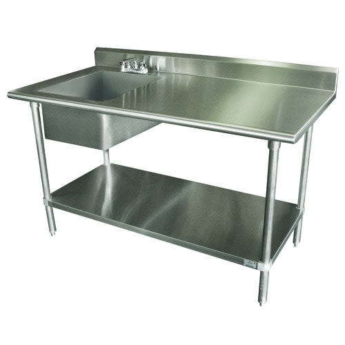 Advance Tabco KLAG-11B-305L-X Work Table Sink 60"W