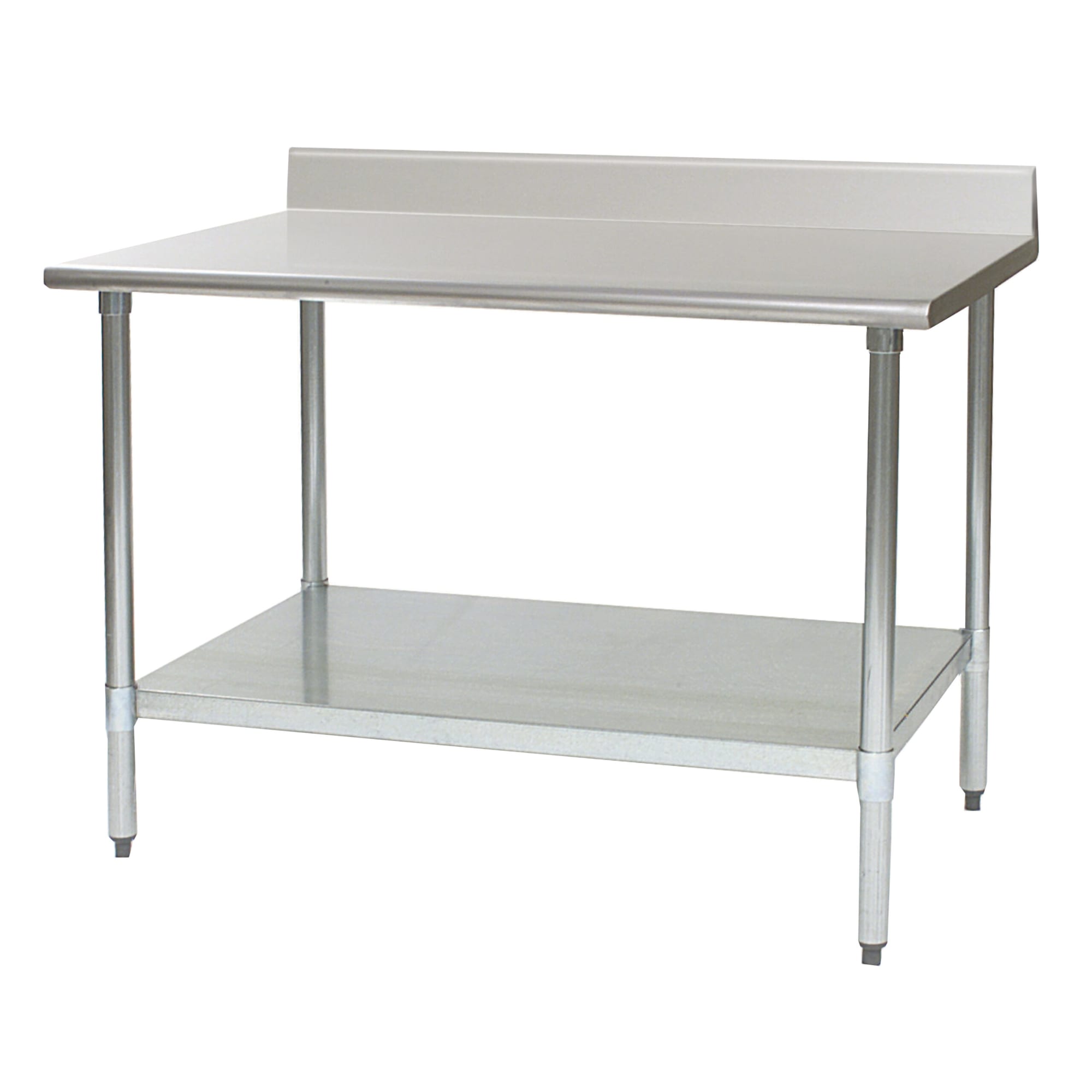 Eagle Group BPT-3036KL KL Series 36" x 30" Stainless Steel Work Table with 4-1/2" Backsplash, Galvanized Steel Legs and Undershelf
