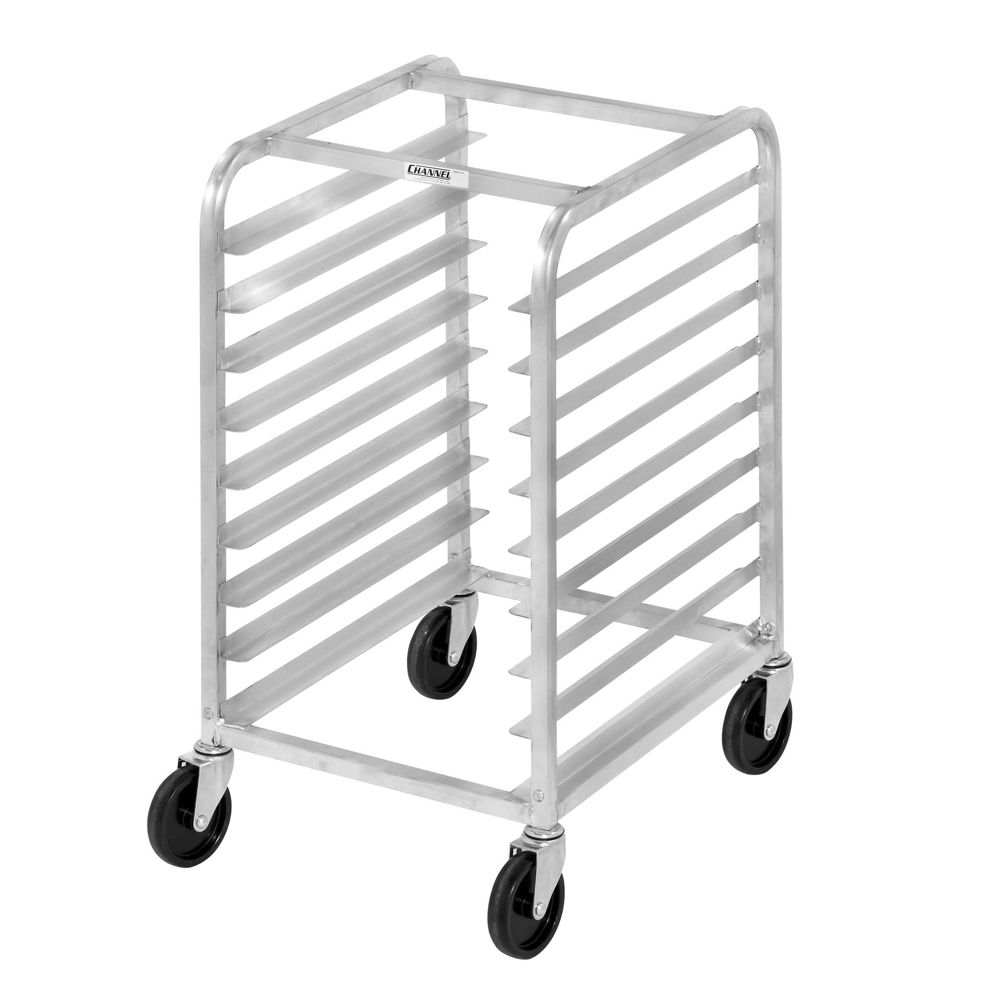 Channel Mfg 425A Half Size Standard Heavy Duty Welded Aluminum Bun Pan Rack, 3" Spacing, 9 Pan, End Load
