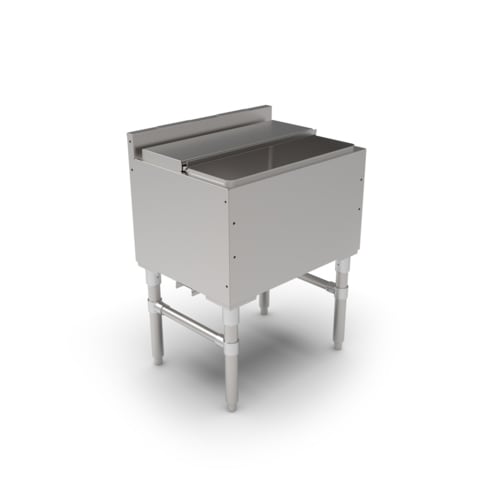 John Boos UBIB-1824-CP7-X 24" x 18" Slim-Line Underbar Ice Bin/Cocktail Unit