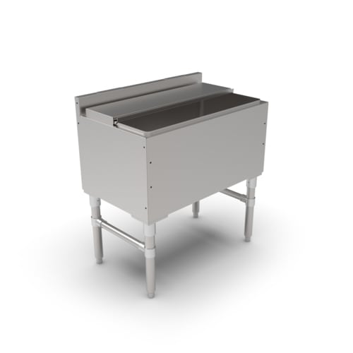 John Boos UBIB-1830-X 30" x 18" Slim-Line Underbar Ice Bin/Cocktail Unit