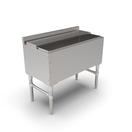 John Boos UBIB-1836-X 36" x 18" Slim-Line Underbar Ice Bin/Cocktail Unit