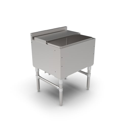 John Boos UBIB-2124-CP7-X 24" x 21" Underbar Ice Bin/Cocktail Unit