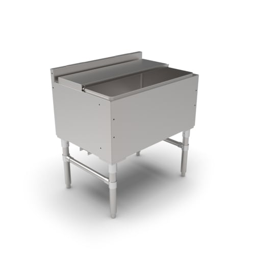 John Boos UBIB-2130-CP10-X 30" x 21" Underbar Ice Bin/Cocktail Unit
