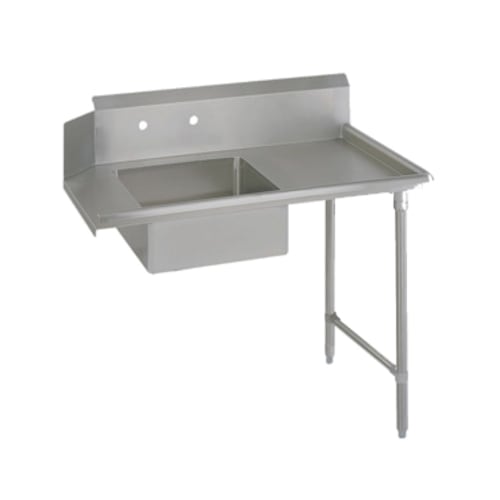 John Boos EDTS8-S30-R60-X 60" x 30" Soiled Dish Table, Right-to-Left, with 20" x 20" Pre-Rinse Sink