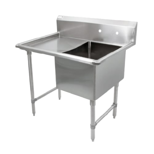 John Boos 1B16204-1D18L-X "B" Series One Compartment Sink, 16" x 20" Bowl, with 18" Left Drainboard