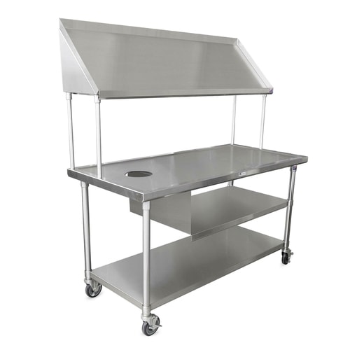 John Boos BT6-3063SSK-X 63" x 30" Dish Sorting Table with Marine Edge and Casters