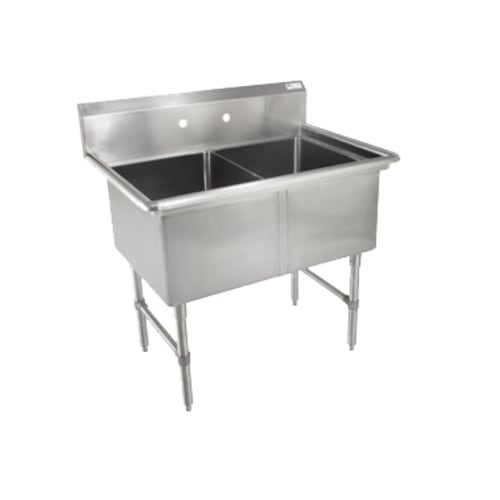 John Boos 2B184-X "B" Series Two Compartment Sink with 18" x 18" Bowls