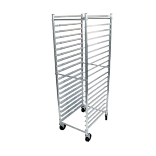 John Boos ABPR-1820-3KD-X 20-Tier Aluminum Bun Pan Rack, Front Loading