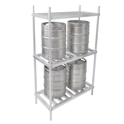 John Boos ALKR-2042-X 42" x 20" Keg Rack, 4-Keg Capacity