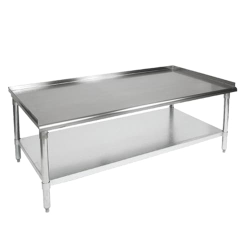 John Boos GS6-3036SSK-X 36" x 30" Equipment Stand with 1-1/2" Back and Side Splashes, Stainless Steel Legs and Undershelf