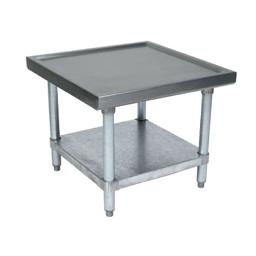 John Boos MS4-2424SSK-X 24" x 24" Equipment Stand with Marine Edge, Stainless Steel Legs and Undershelf