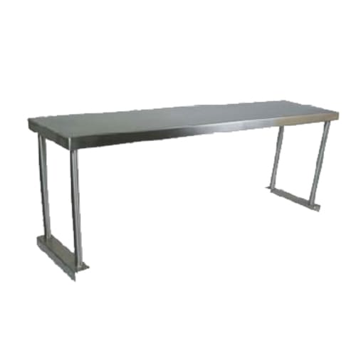 John Boos OS-ES-1248-X 48" x 12" Stainless Steel Single Overshelf, Table-Mount