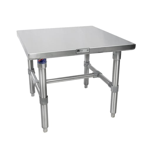 John Boos S16MS05-X 30" x 30" Equipment Stand with Flat Top, Galvanized Steel Legs and Open Base