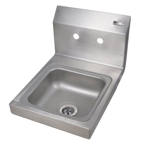John Boos PBHS-W-0909-X Pro-Bowl Wall Mount Hand Sink, 9" x 9" Bowl, with 4" Center Faucet Splash Mounts, Less Faucet
