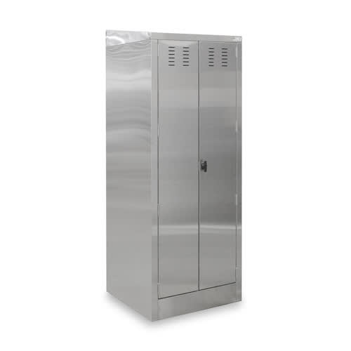 John Boos PBJC-303084-X 30" Stainless Steel Janitor Cabinet with 24" x 24" x 12" Deep Mop Sink