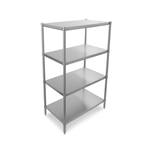 John Boos SUS-183060-3-X 3-Shelf Stainless Steel Shelving Unit, 60"H x 30"W x 18"D