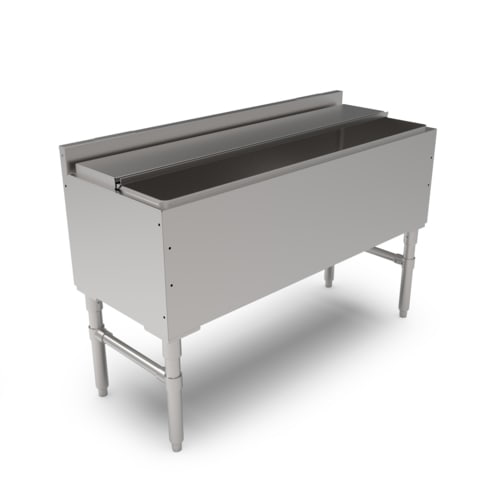 John Boos UBIB-1848-CP10-X 48" x 18" Slim-Line Underbar Ice Bin/Cocktail Unit