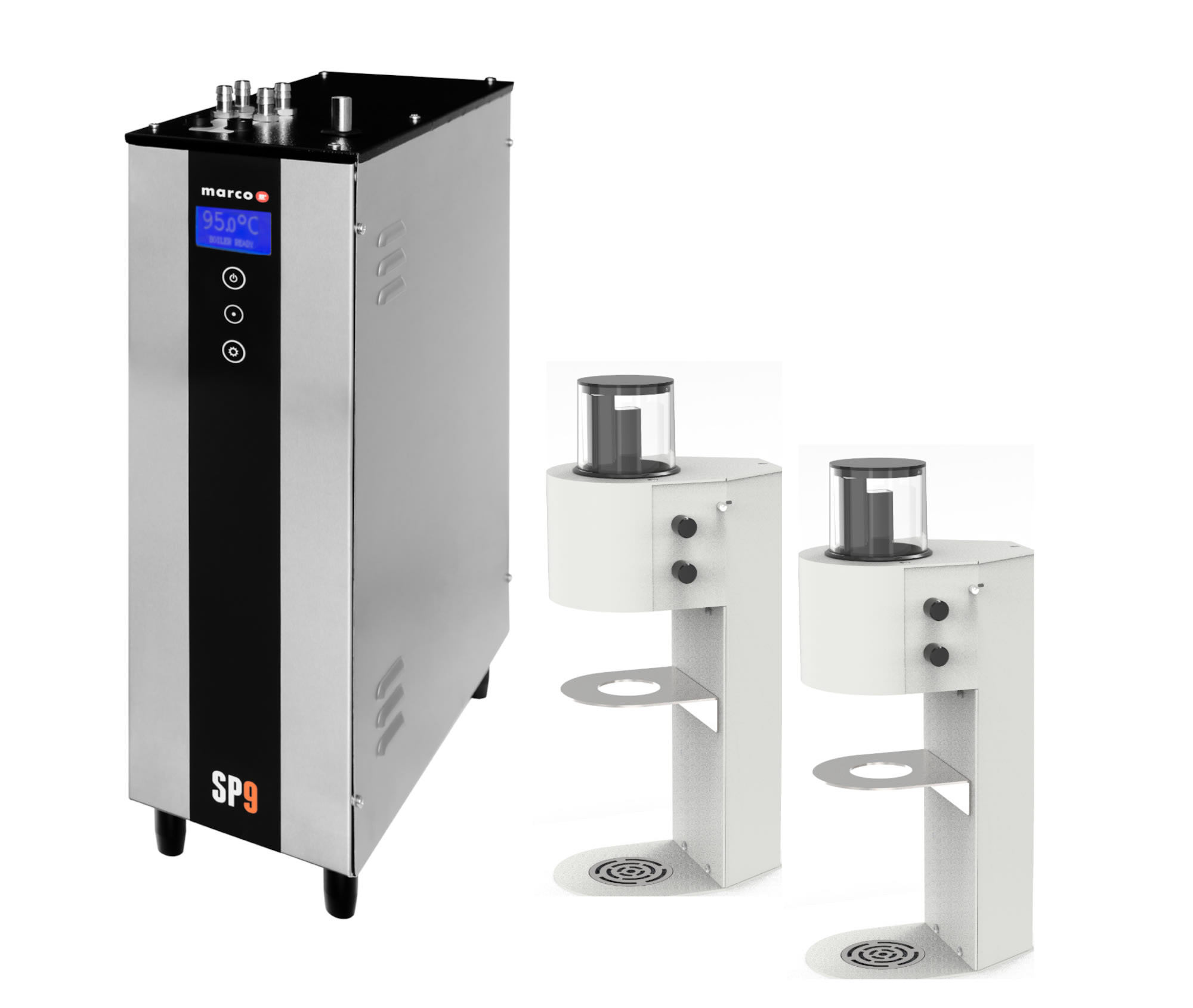 Marco Beverage Systems 1000833WUS SP9 Twin Head Pour Over Coffee Brewer Kit, White, 230V