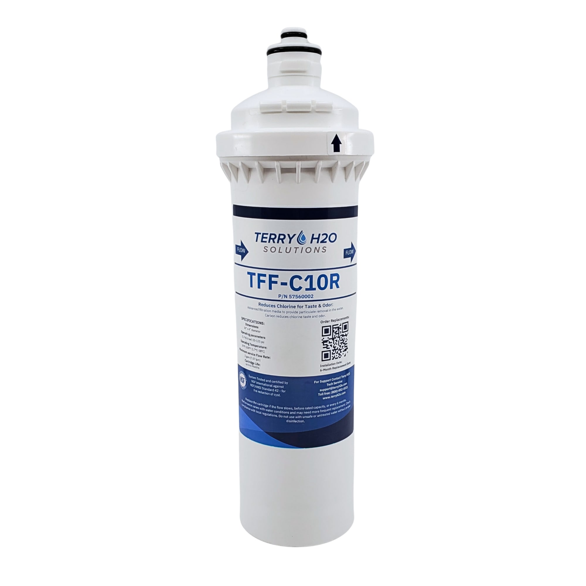 Terry TFF-C10R 1 FastFit Replacement Water Filter Cartridge for TFF-C10SYS, 1 Micron