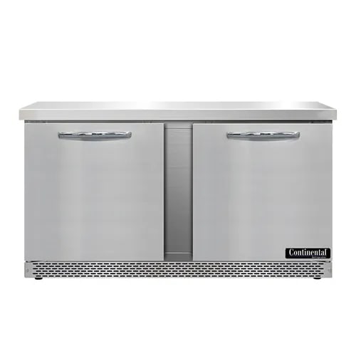 Continental Refrigerator SW60"W0N-FB Refrigerated Counter, Work Top Refrigerator 60"W Stainless Steel