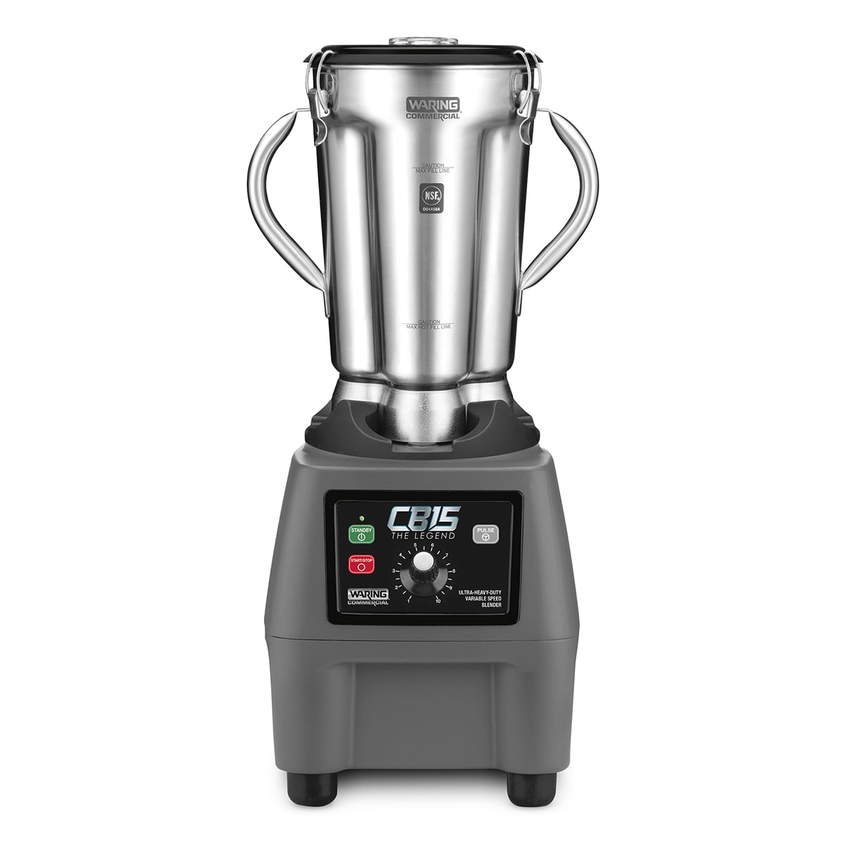 Waring® CB15V The Legend Stainless Steel Dial Food Blender, 3.75 HP, 128 Oz.