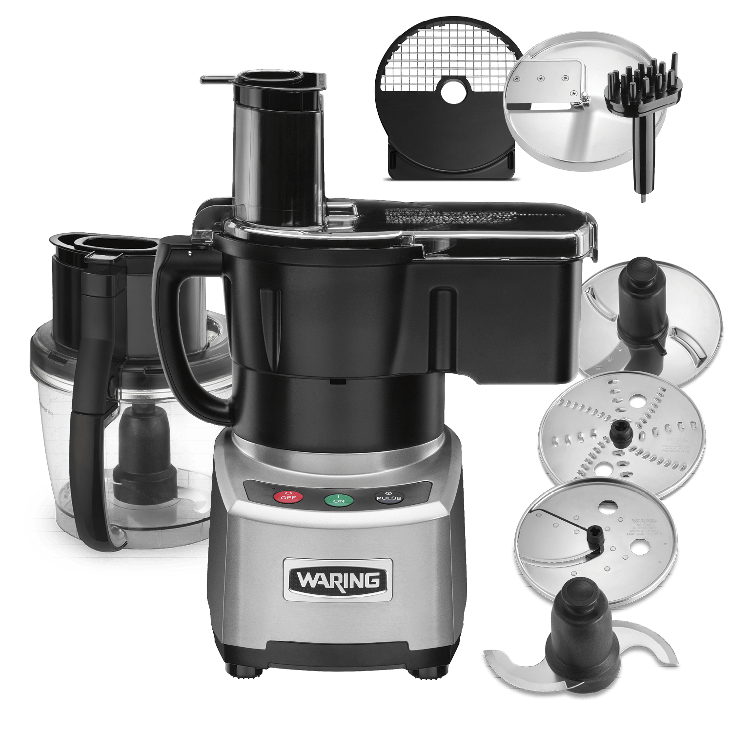 Waring® WFP16SCD Continuous-Feed Food Processor with Dicing, 4 Qt.