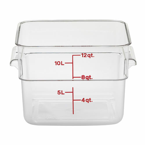 Cambro 12SFSCW135 Classic 12 Qt. Clear Square Polycarbonate Food Storage Container