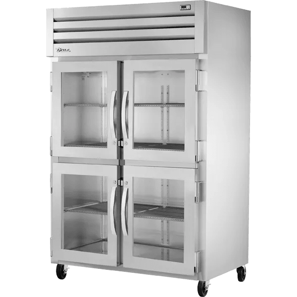 True STA2R-4HG-HC 52 3/5" Two Section Reach-In Refrigerator, Silver