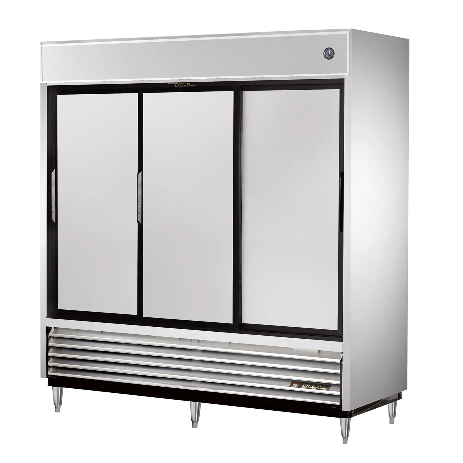 True TSD-69 78 1/10" Three Section Reach-In Refrigerator, Silver